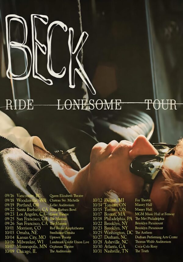 BECK Ride Lonesome 2026 North American Tour Poster