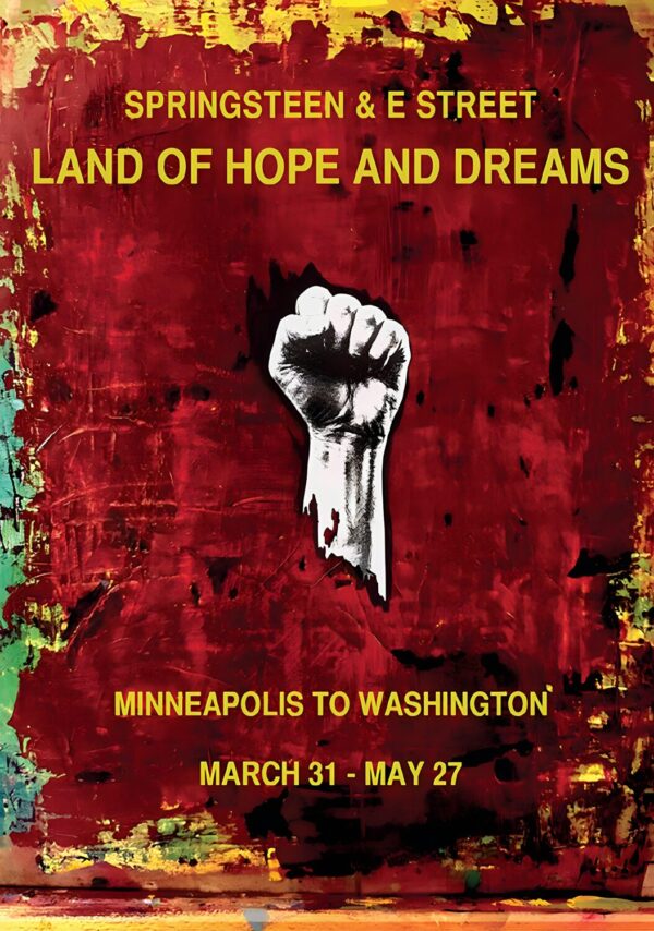 BRUCE SPRINGSTEEN Land of Hopes and Dreams 2026 North America Arena Tour Poster
