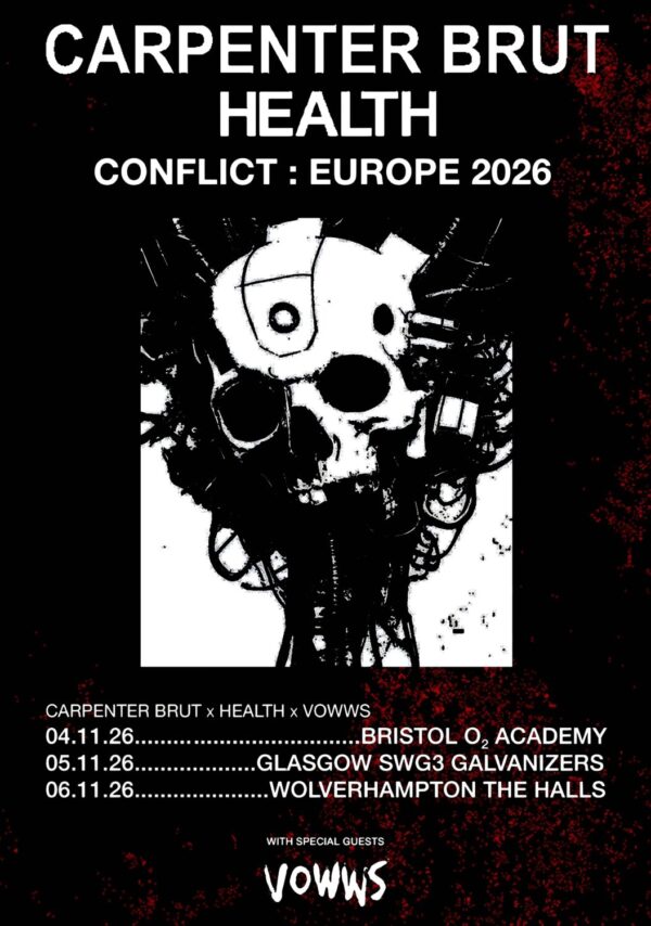 CARPENTER BRUT Conflict 2026 UK Tour Poster
