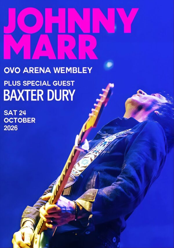 JOHNNY MARR Look Out Live 2026 Tour LONDON Wembley Arena Poster