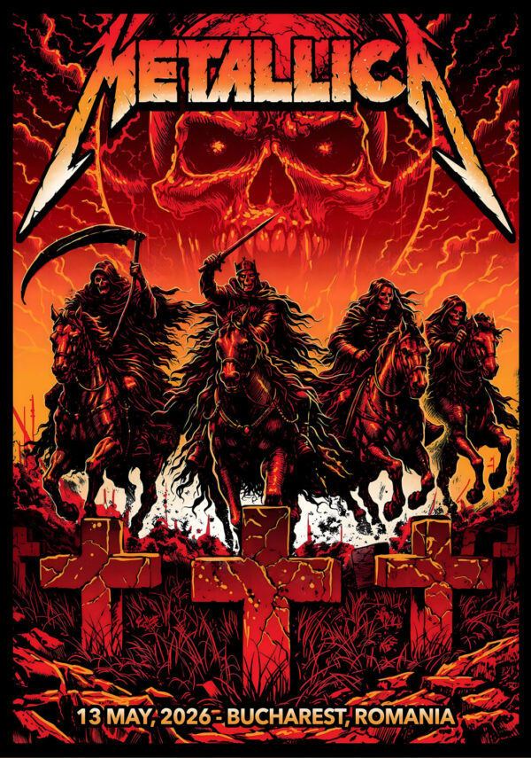 METALLICA M72 2026 Tour BUCHAREST Arena Nationala Poster Print