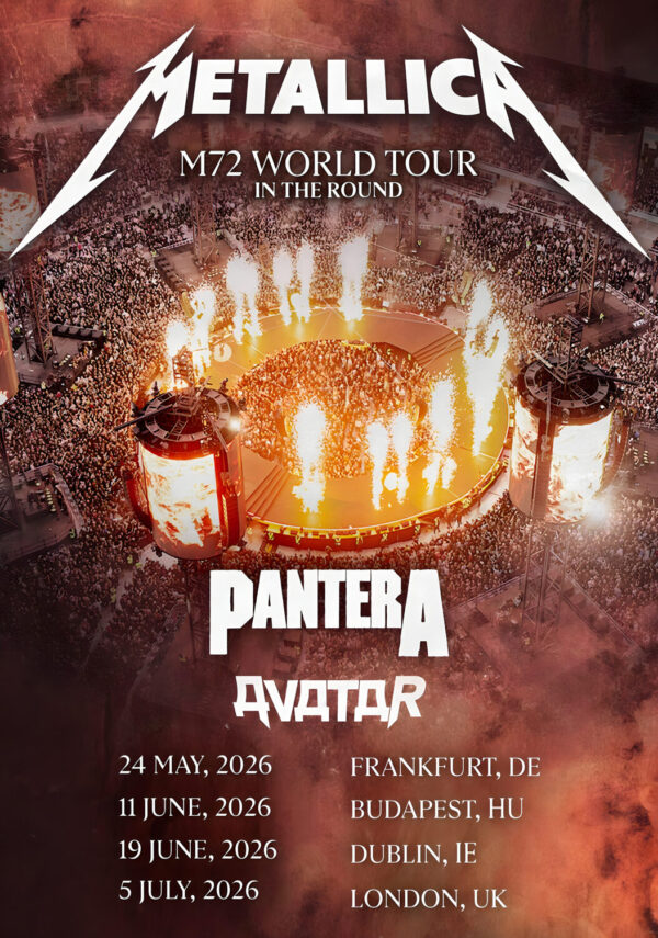METALLICA M72 2026 Tour FRANKFURT - LONDON - DUBLIN Pantera Poster Print