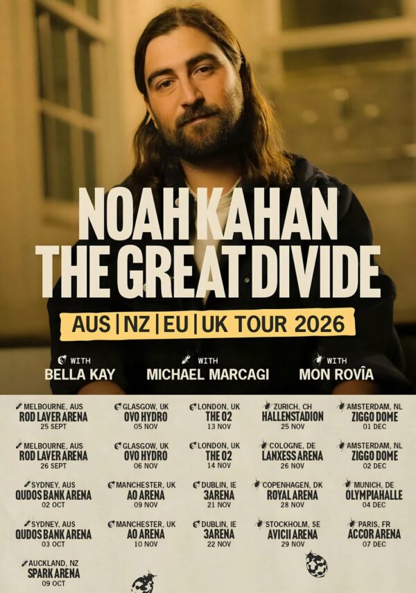NOAH KAHAN The Great Divide 2026 World Tour Poster