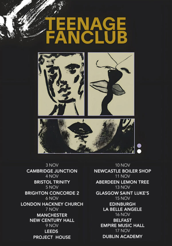 TEENAGE FANCLUB Live 2026 UK & Ireland Tour Poster