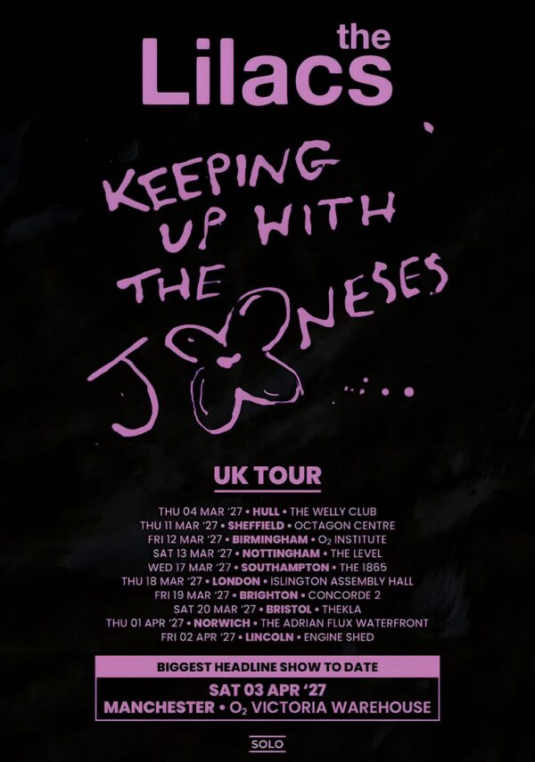 THE LILACS Keeping Up With the Joneses 2027 UK Tour Poster