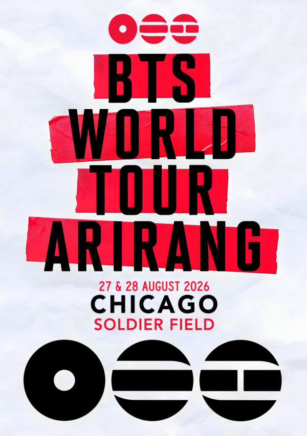 BTS (band) Arirang 2026 UK Tour CHICAGO Soldier Field Poster Print