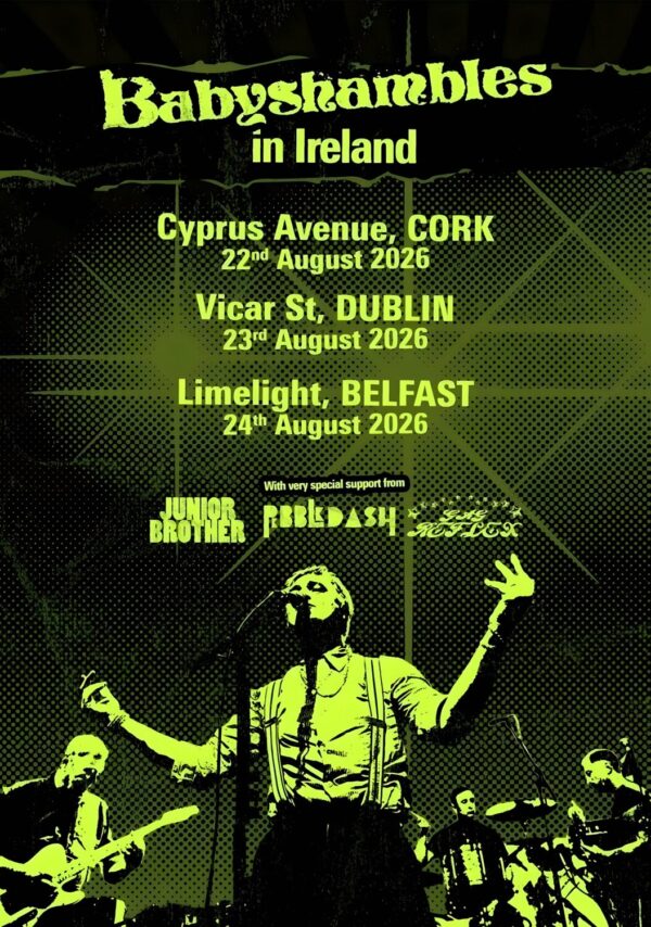 BABYSHAMBLES Live In Ireland 2026 Tour CORK - DUBLIN - BELFAST Poster Print