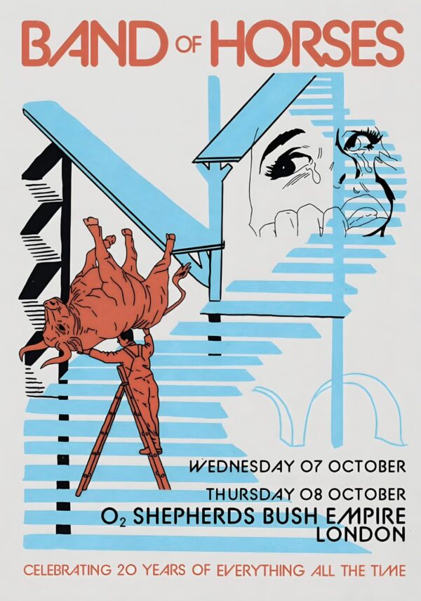 BAND OF HORSES Everything All The Time 2026 Tour LONDON Shepherd's Bush Empire Poster