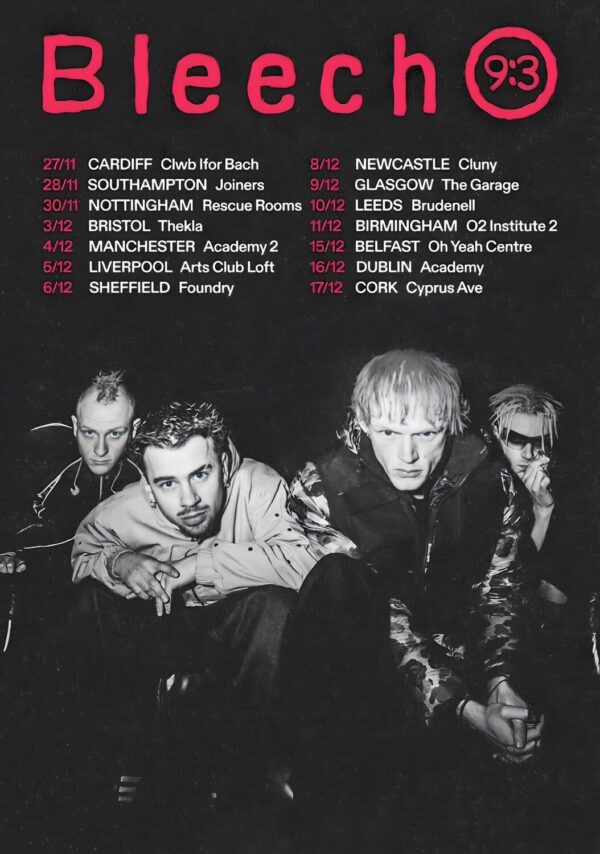 BLEECH 9:3 Ceiling 2026 Winter UK Tour Poster