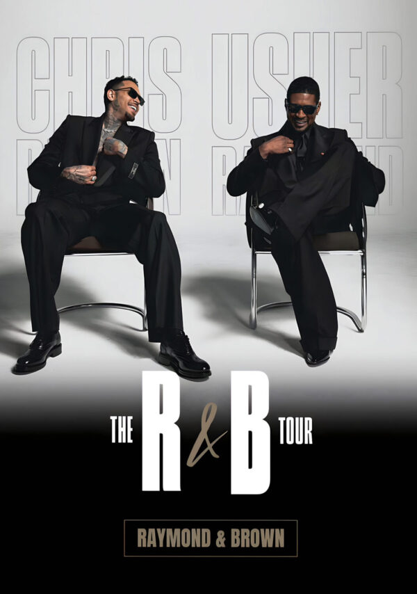 CHRIS BROWN - USHER The R & B 2026 Stadium Tour Poster