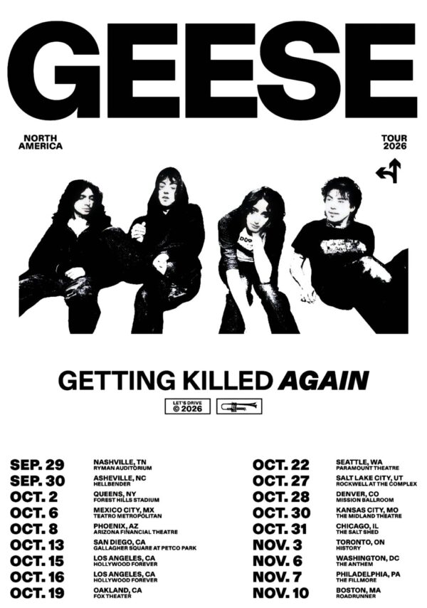 GEESE (band) Getting Killed Again 2026 North American Tour Poster