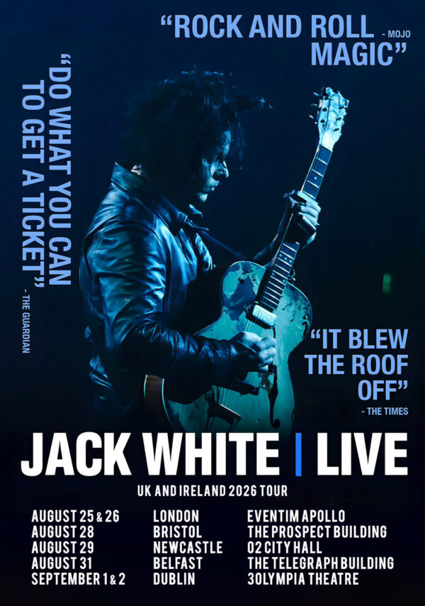 JACK WHITE Live 2026 UK & Ireland Tour Poster
