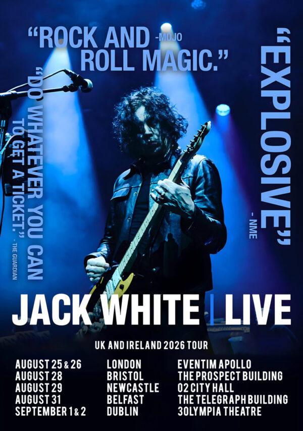 JACK WHITE Live 2026 UK & Ireland Tour Poster