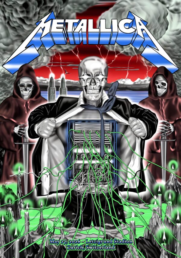 METALLICA Swiss M72 2026 Tour ZURICH Letzigrund Poster Print