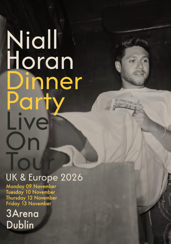 NIALL HORAN Dinner Party Live 2026 Tour DUBLIN 3Arena Poster
