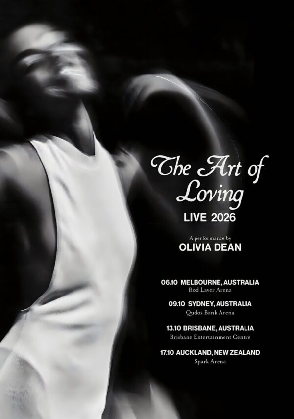 OLIVIA DEAN The Art of Loving Live 2026 Australia & New Zealand Tour Poster