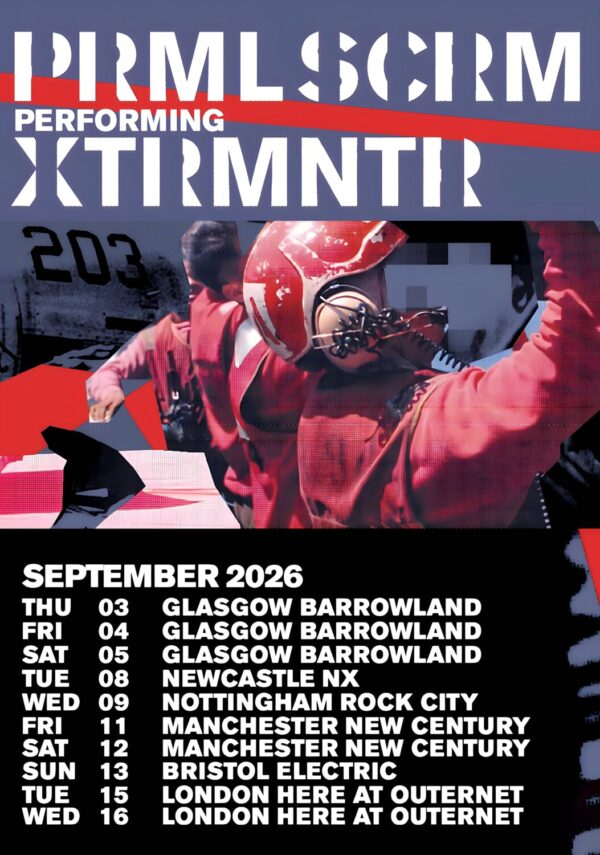 PRIMAL SCREAM XTRMNTR Live 2026 UK Tour Poster