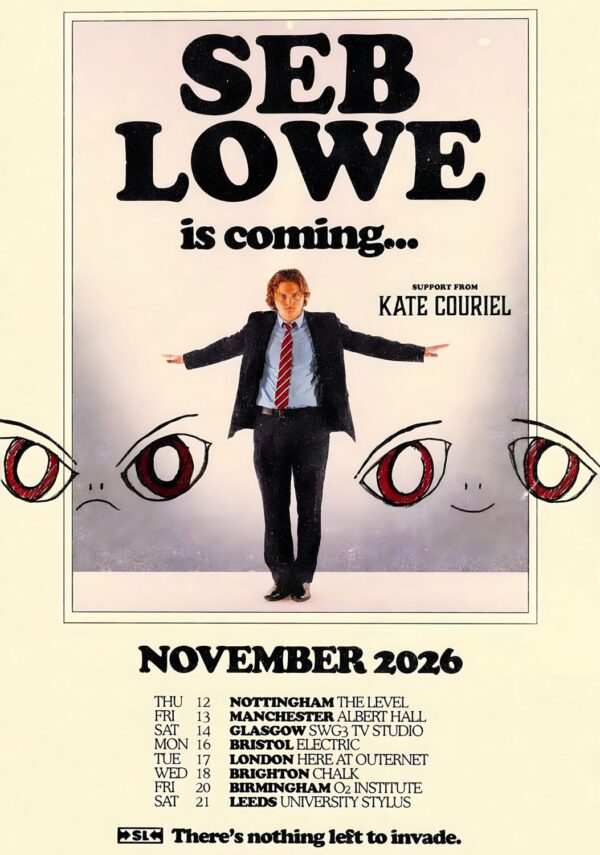 SEB LOWE One Day To Live 2026 UK Tour Poster