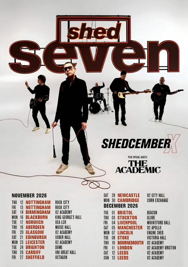 SHED SEVEN Liquid Gold 2026 UK Tour Poster