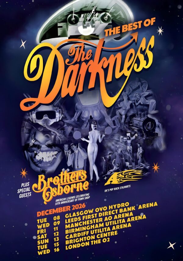 THE DARKNESS The Best of Darkness 2026 UK Arena Tour Poster
