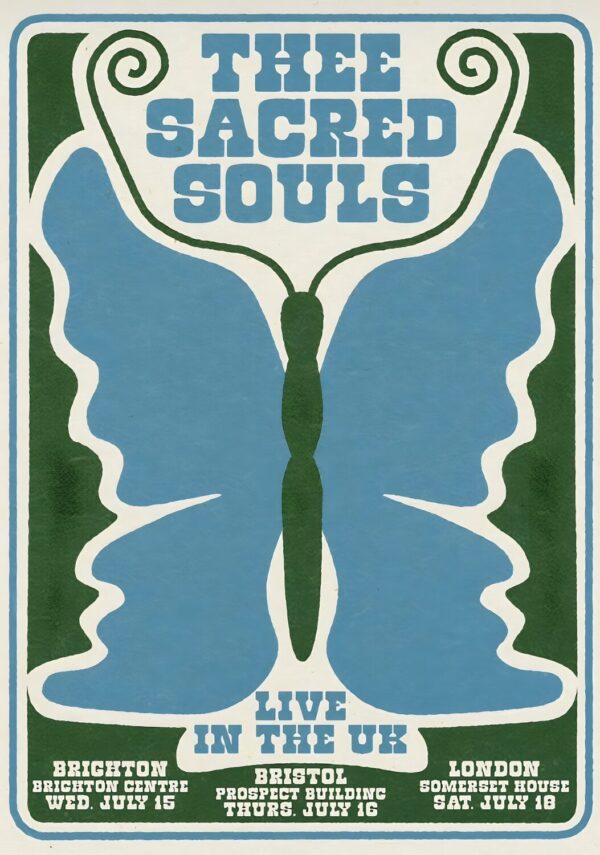 THEE SACRED SOULS Any Old Fool 2026 UK Tour BRIGHTON - BRISTOL - LONDON Poster