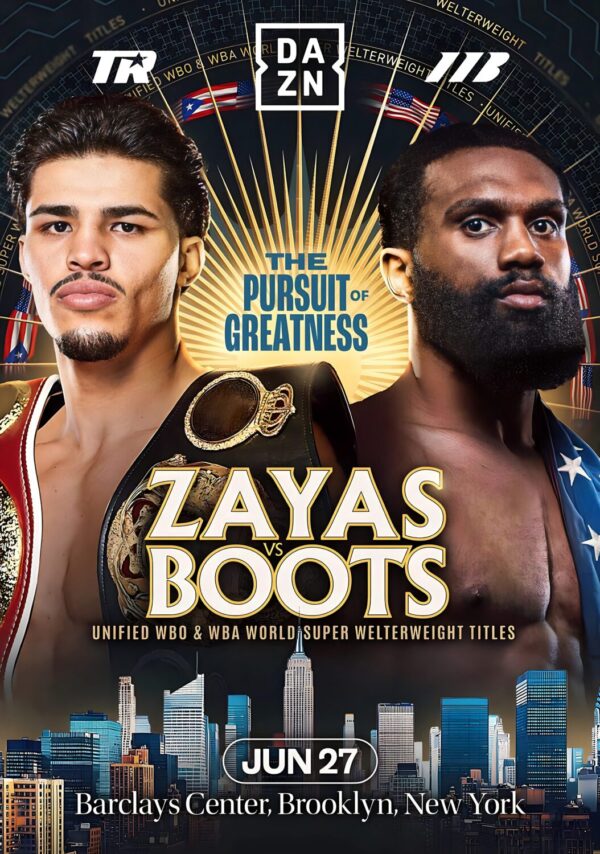 XANDER ZAYAS vs JARON BOOTS ENNIS Brooklyn 2026 Boxing Fight Poster