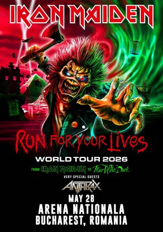 IRON MAIDEN Run For Your Lives 2026 Tour BUCHAREST Arena Naționala Poster Print