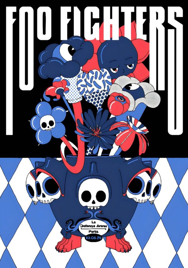 FOO FIGHTERS Take Cover 2026 Tour PARIS La Defense Arena - 19 June 2026 Poster Print