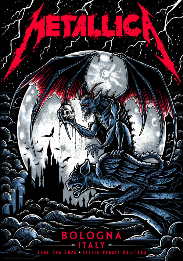 METALLICA M72 2026 Tour BOLOGNA Stadio Renato Dall'Ara - 3 June 2026 Poster Print