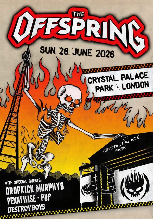 THE OFFSPRING Supercharged 2026 Tour LONDON Crystal Palace Park - 28 June 2026 Poster Print