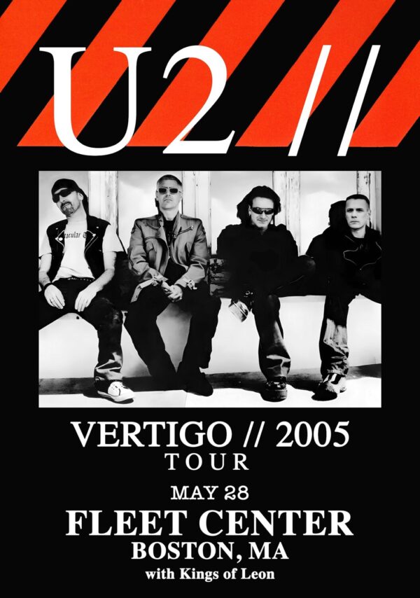 U2 Vertigo 2005 World Tour BOSTON Fleet Center Poster Print