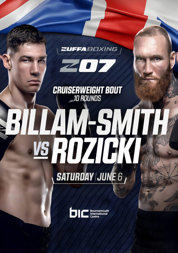 ZUFFA 07 Chris Billam-Smith vs Ryan Rozicki 2026 Zuffa Boxing Fight Poster Print