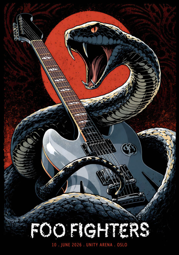 FOO FIGHTERS Take Cover 2026 Tour OSLO Unity Arena Poster Print