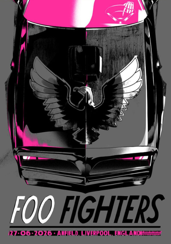 FOO FIGHTERS Take Cover 2026 Tour LIVERPOOL Anfield Stadium - 27 June 2026 Poster Print