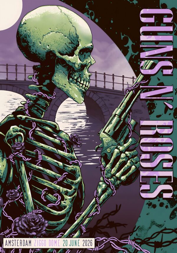 GUNS N ROSES World Tour 2026 Live AMSTERDAM Ziggo Dome - 20 June 2026 Poster Print