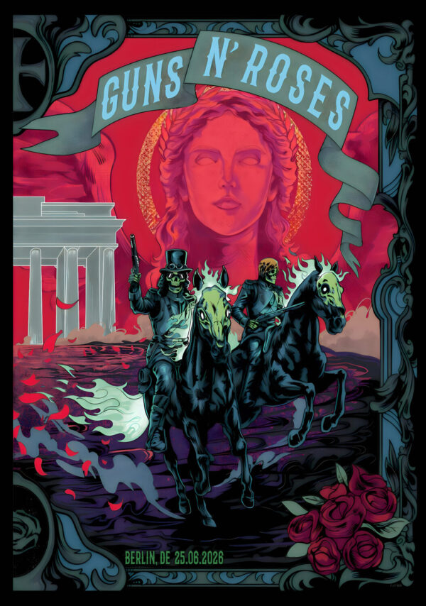 GUNS N ROSES World Tour 2026 Live BERLIN Uber Arena - 25 June 2026 Poster Print