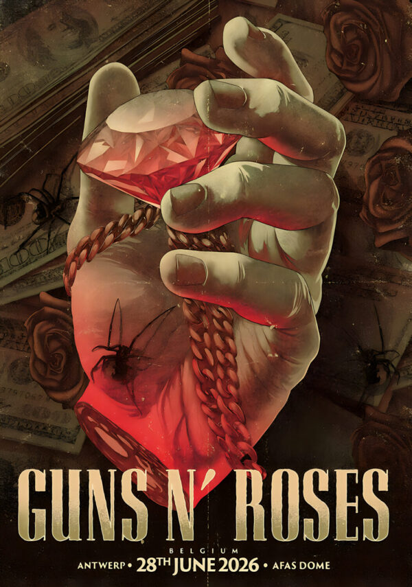 GUNS N ROSES World Tour 2026 Live ANTWERP AFAS Dome - 28 June 2026 Poster Print