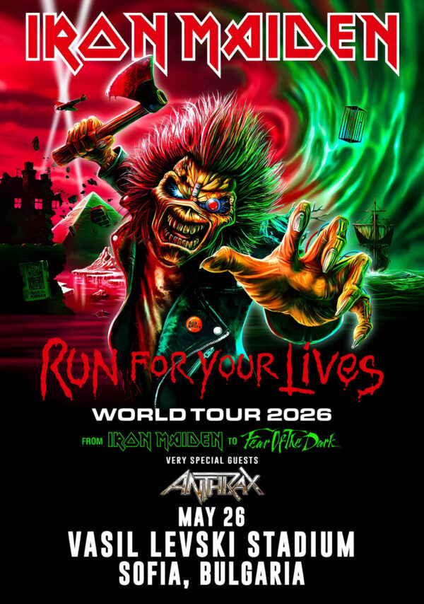 IRON MAIDEN Run For Your Lives 2026 Tour SOFIA Vasil Levski Stadium Poster Print