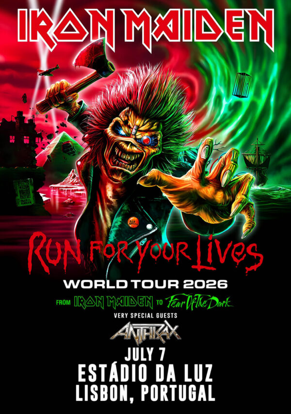IRON MAIDEN Run For Your Lives 2026 Tour LISBON Estádio da Luz Poster Print
