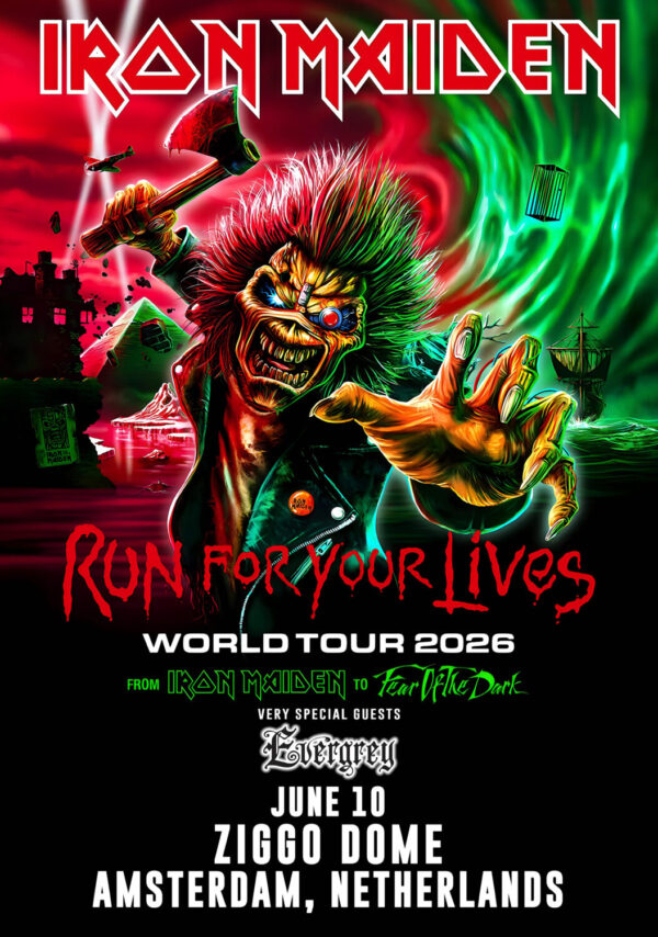 IRON MAIDEN Run For Your Lives 2026 Tour AMSTERDAM Ziggo Dome Poster Print