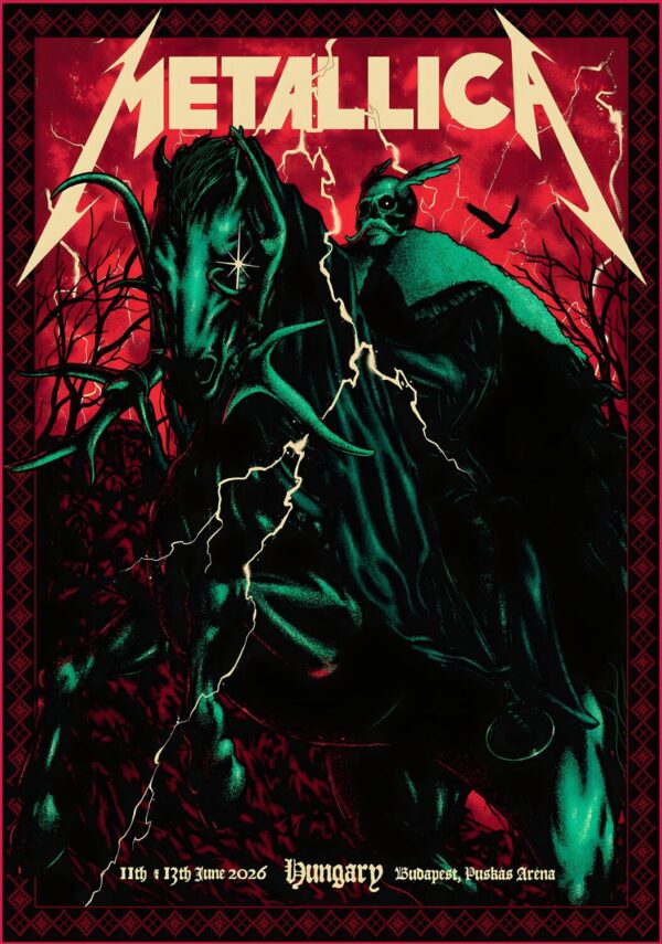 METALLICA M72 2026 Tour BUDAPEST Puskás Aréna Poster Print