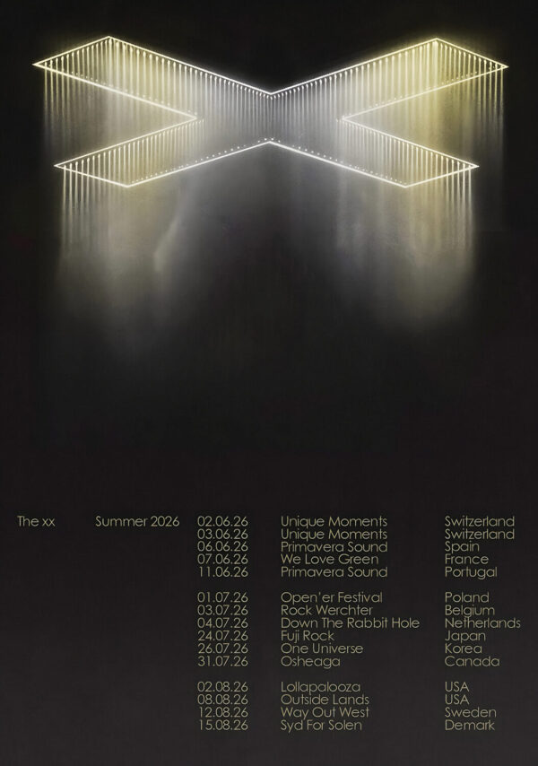 The xx (band) Summer Live 2026 World Tour Poster Print