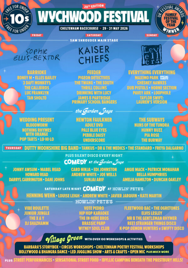 WYCHWOOD FESTIVAL 2026 Sophie Ellis-Bexter - Kaiser Chiefs - Levellers Line Up Poster Print