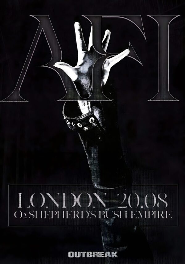 AFI Silver Bleeds The Black Sun 2026 Tour LONDON Shepherd's Bush Poster