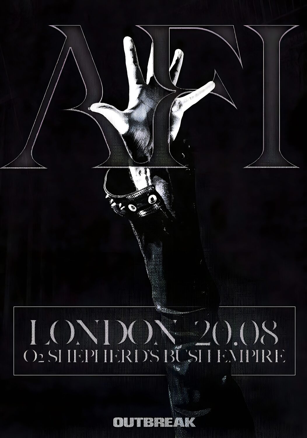 AFI Silver Bleeds The Black Sun 2026 Tour LONDON Shepherd's Bush Poster