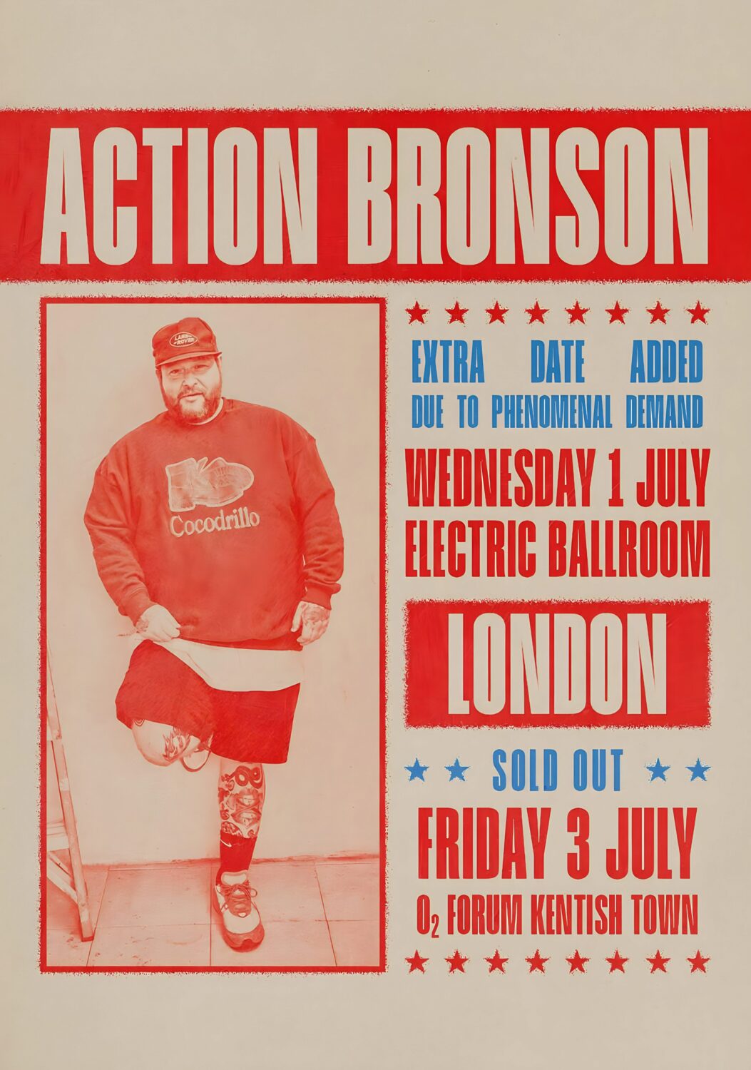 ACTION BRONSON Planet Frog 2026 UK Tour LONDON Electric Ballroom Poster
