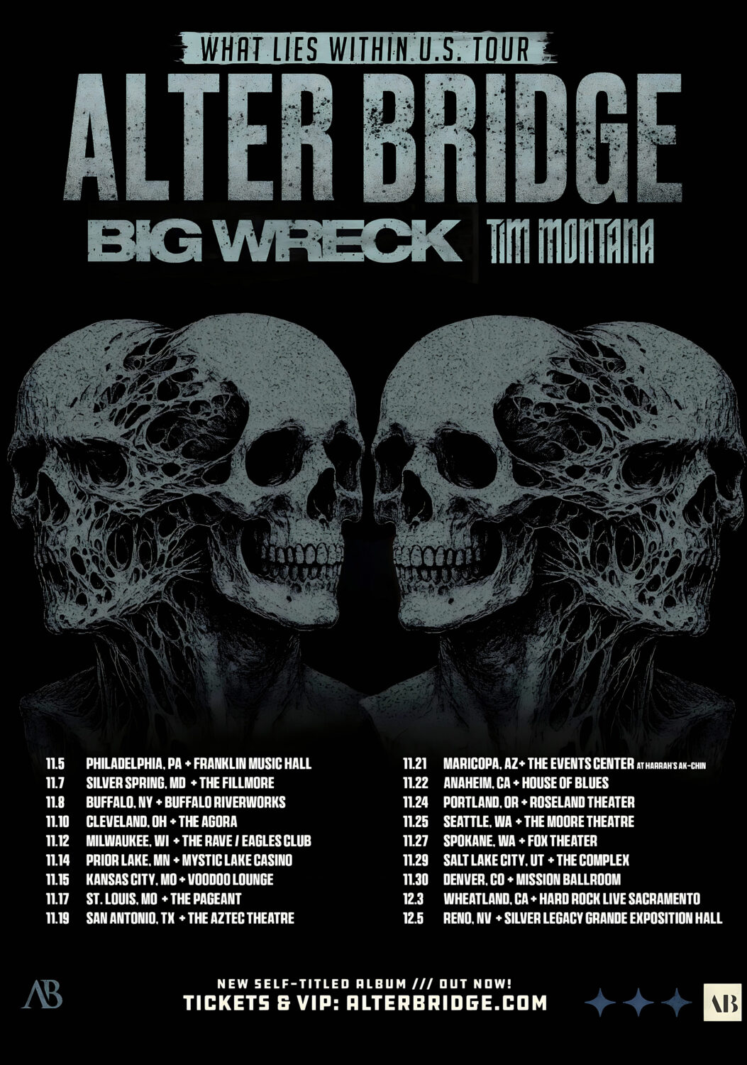 ALTER BRIDGE What Lies Within 2026 North America Tour Poster