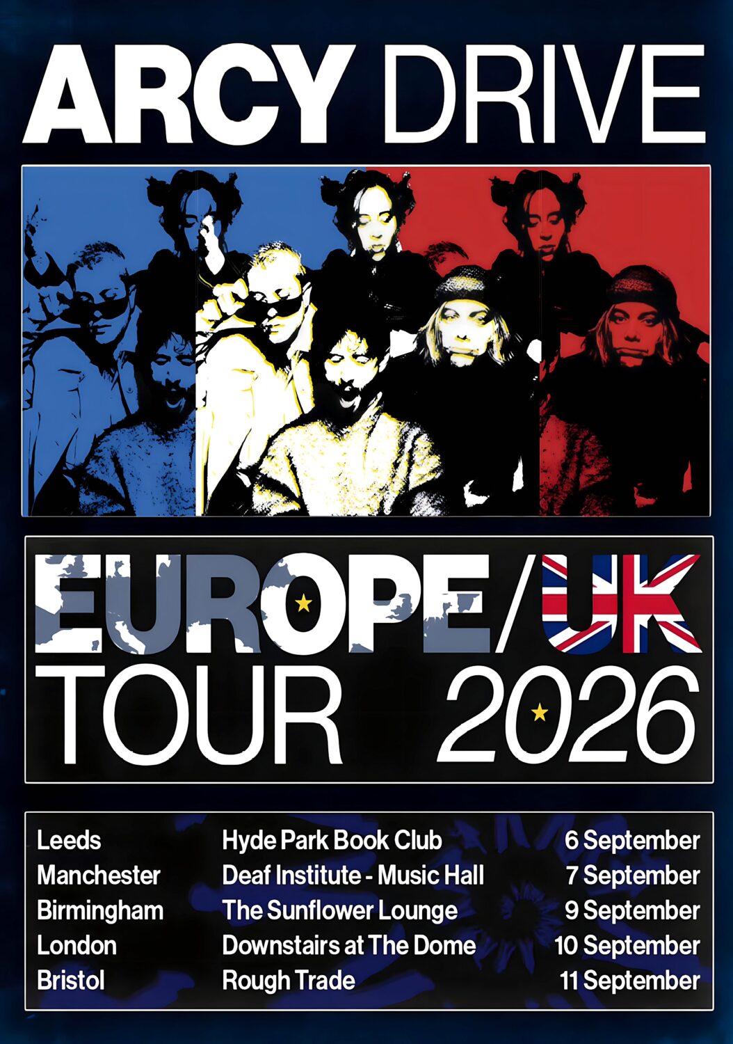 ARCY DRIVE The Pitt 2026 UK Tour Poster