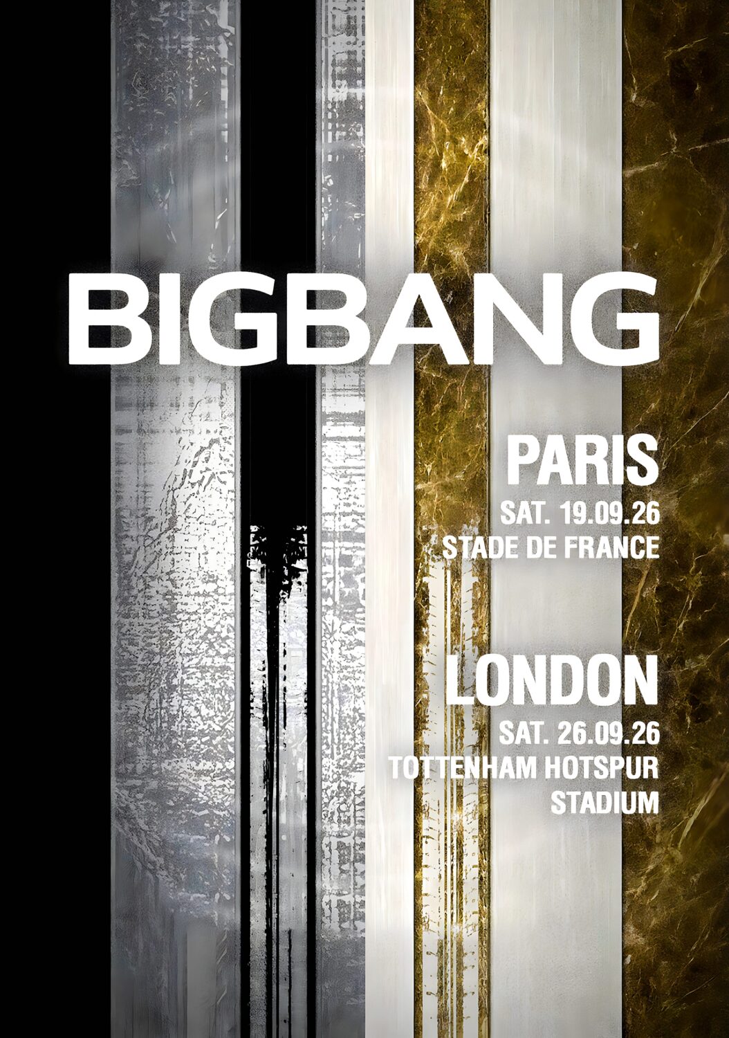 BIGBANG (band) 20th Anniversary 2026 Tour PARIS - LONDON Poster