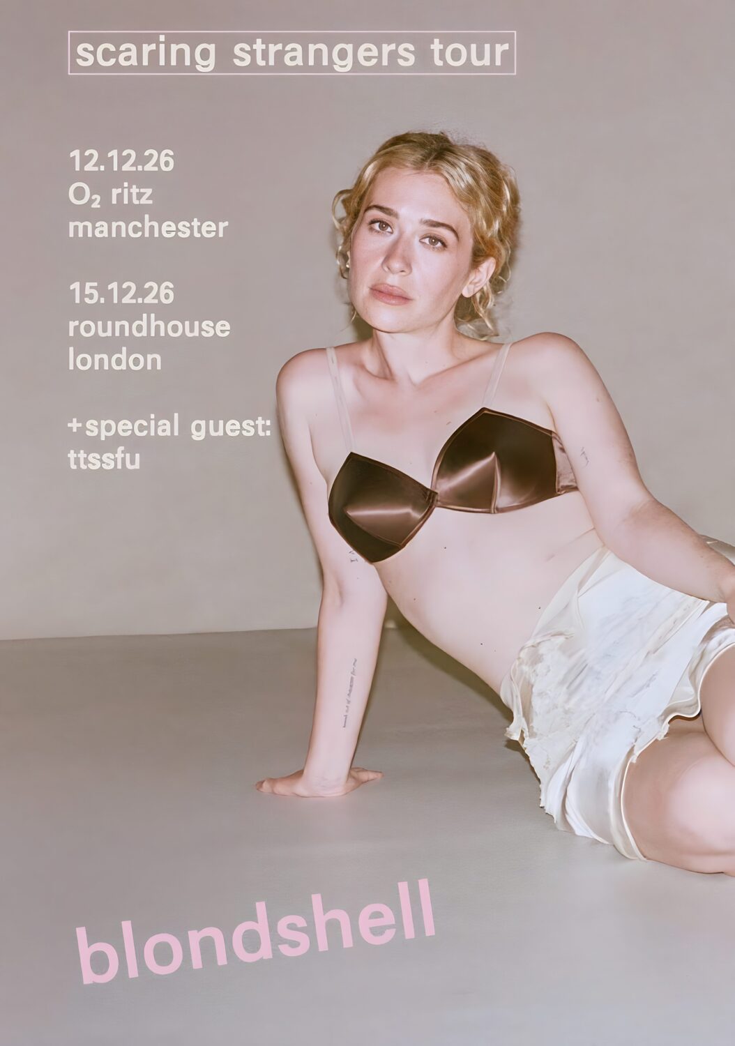 BLONDSHELL Scaring Strangers 2026 UK Tour LONDON - MANCHESTER Poster